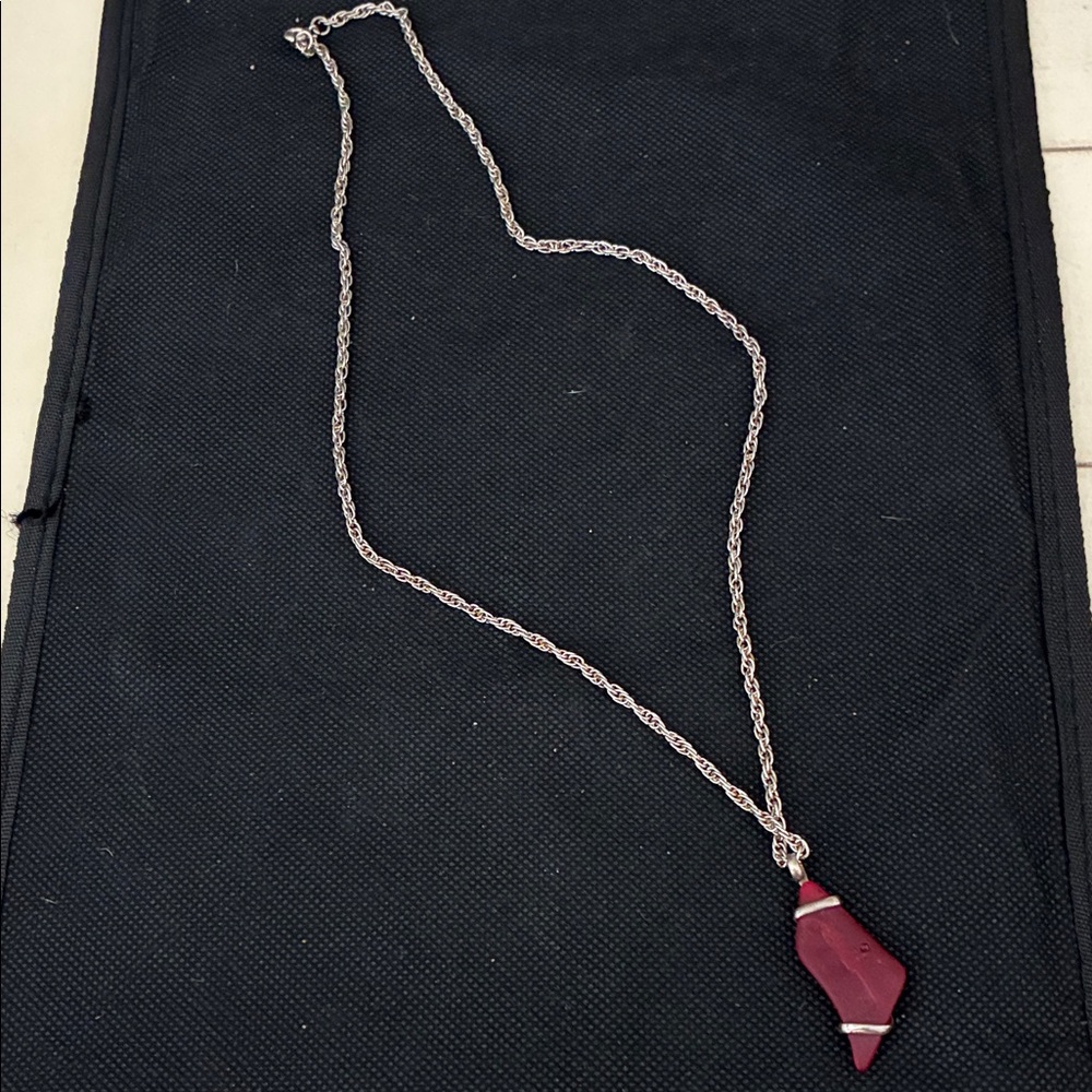 Sea glass necklace.